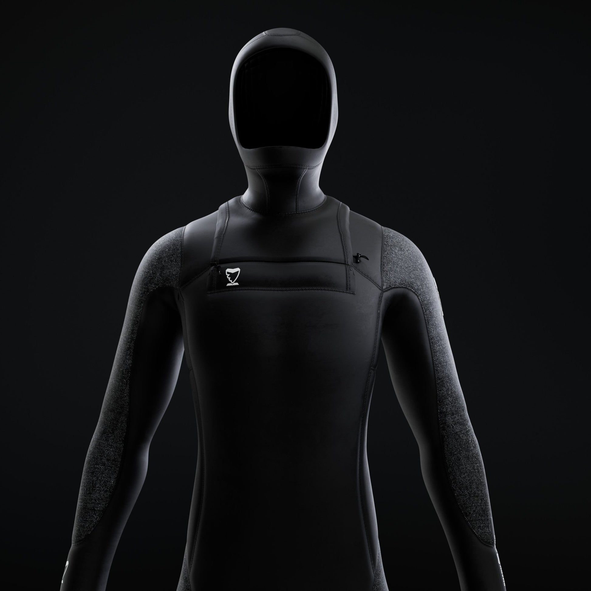 5mm FLEX Chest Zip Wetsuit Steamer With Hood | Shark Stop - sharkstop.co